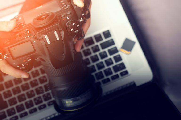 using camera for blog photos