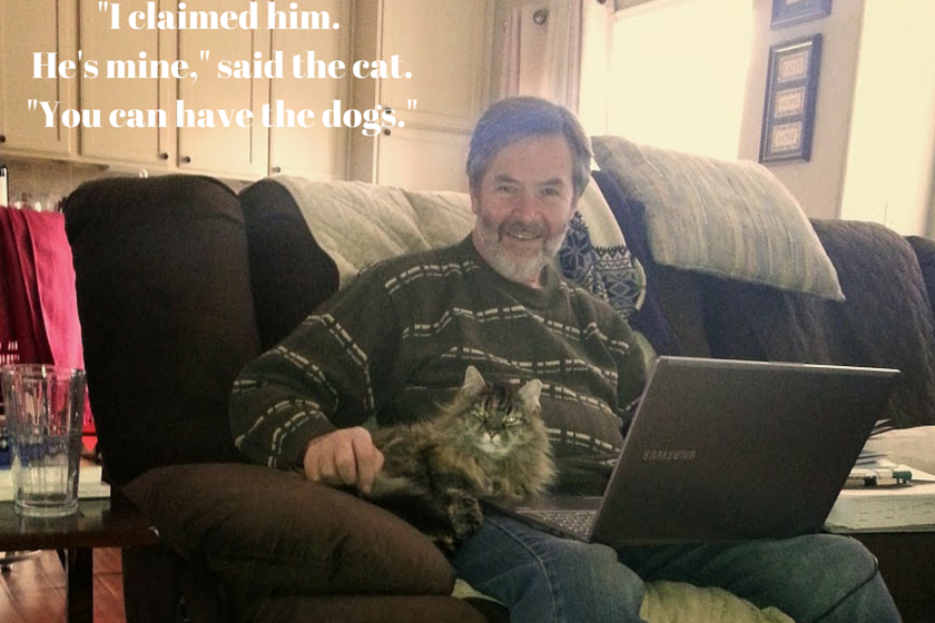 Molly the cat celebrates national cat day with Tom