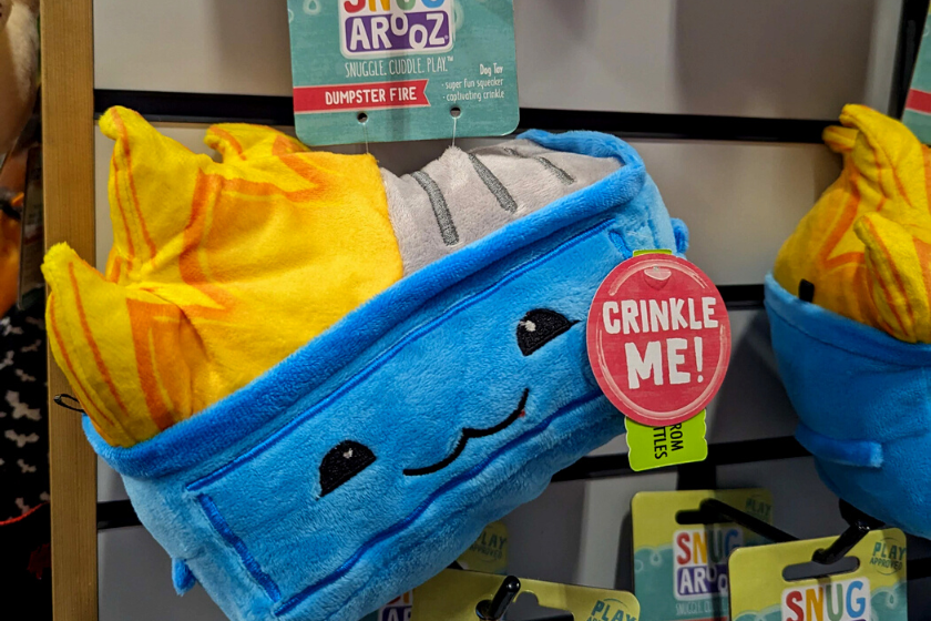 plush dumpster fire dog toy | Introducing the BlogPaws Best Award Winners at SuperZoo 2023