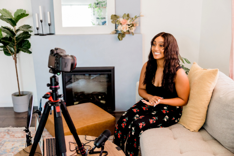 woman recording a youtube video | Cracking the Code: YouTube SEO Tips Every Creator Should Know